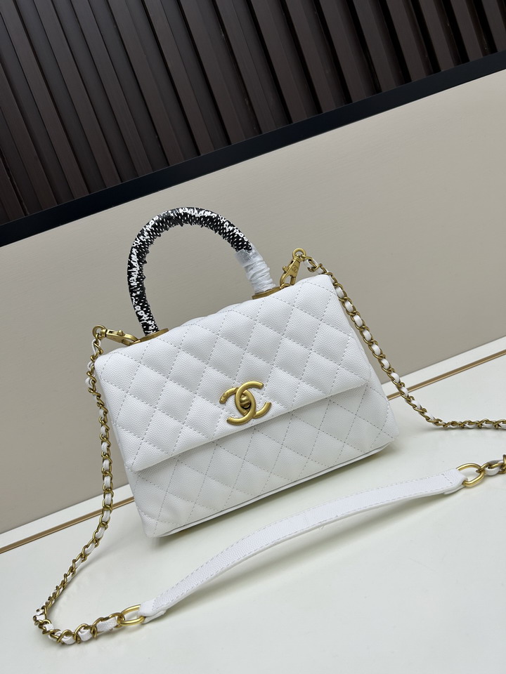 Chanel handle 2402 22x15x8cm jj3